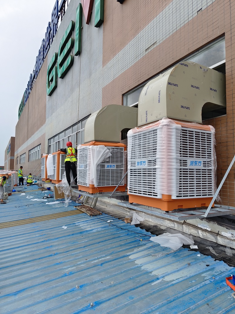 武漢市新洲區(qū)某動力電池廠放電區(qū)及商務中心25臺環(huán)?？照{工程
