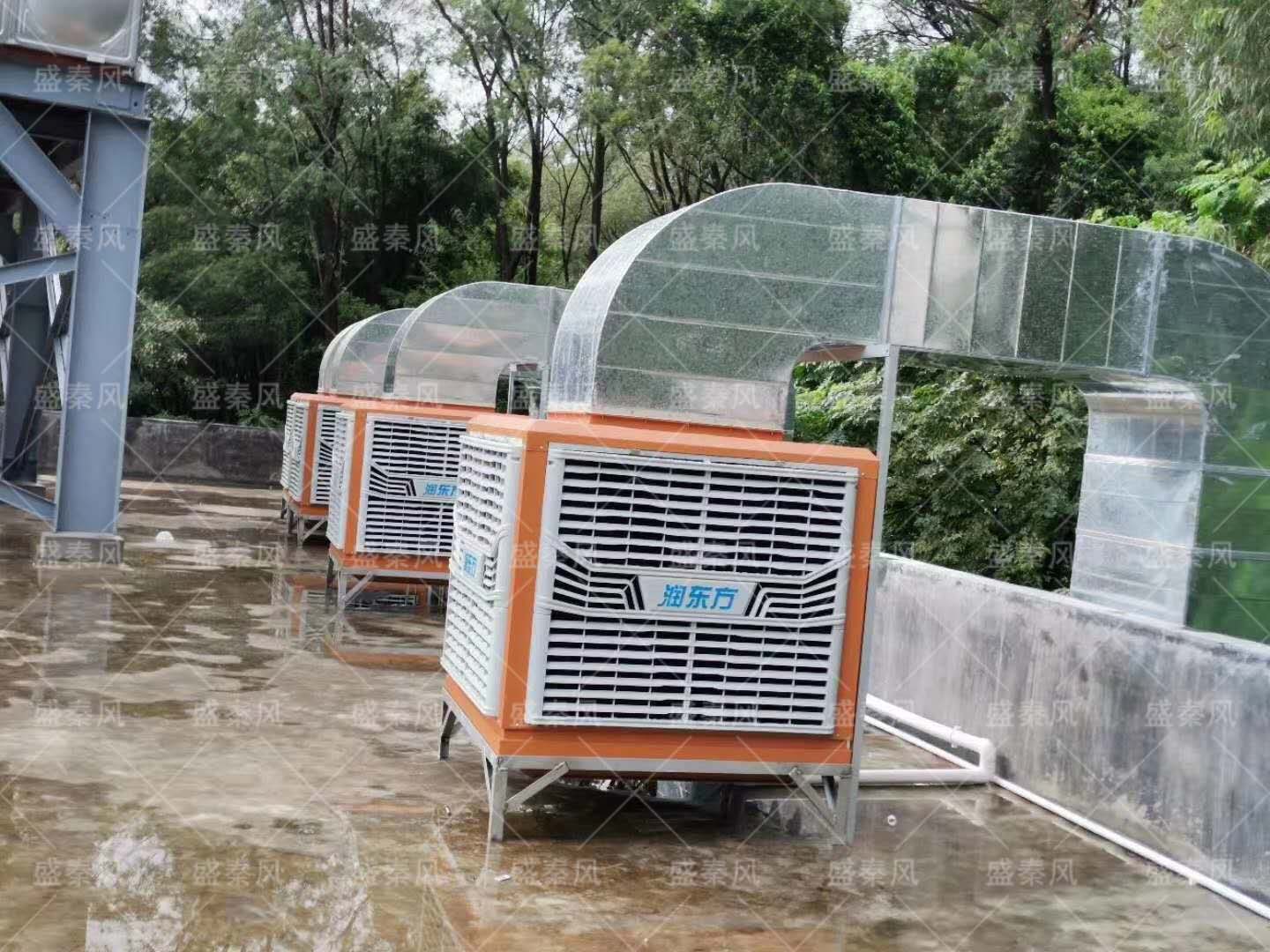 盛秦風(fēng)水簾空調(diào)是一款工業(yè)整體降溫的冷風(fēng)機設(shè)備，優(yōu)勢呢？